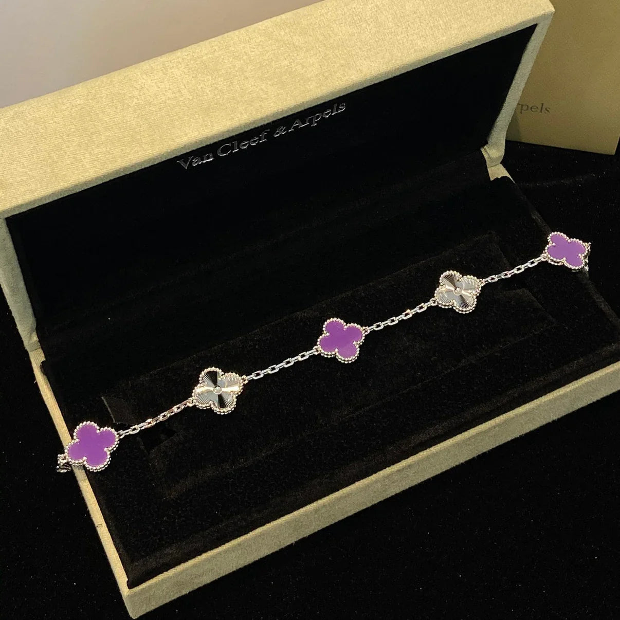 [Glitter] CLOVER 5 MOTIF VIOLET BRACELET COLLECTION