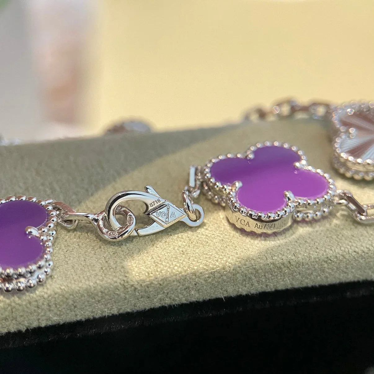 [Glitter] CLOVER 5 MOTIF VIOLET BRACELET COLLECTION