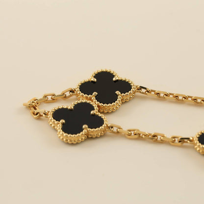 [Glitter] CLOVER 5 MOTIF ONYXS BRACELET COLLECTION