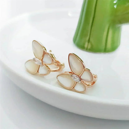 [Glitter Jewelry]BUTTERFLY MOP DIAMOND EARRINGS