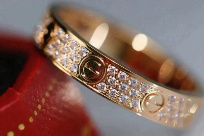 [Glitter Jewelry]LOVE RING 3.6MM DIAMOND PAVED