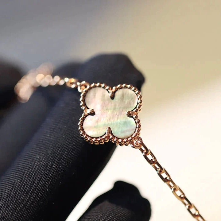 [Glitter Jewelry]CLOVER 20 MOTIFS DARK MOP DIAMOND  NECKLACE