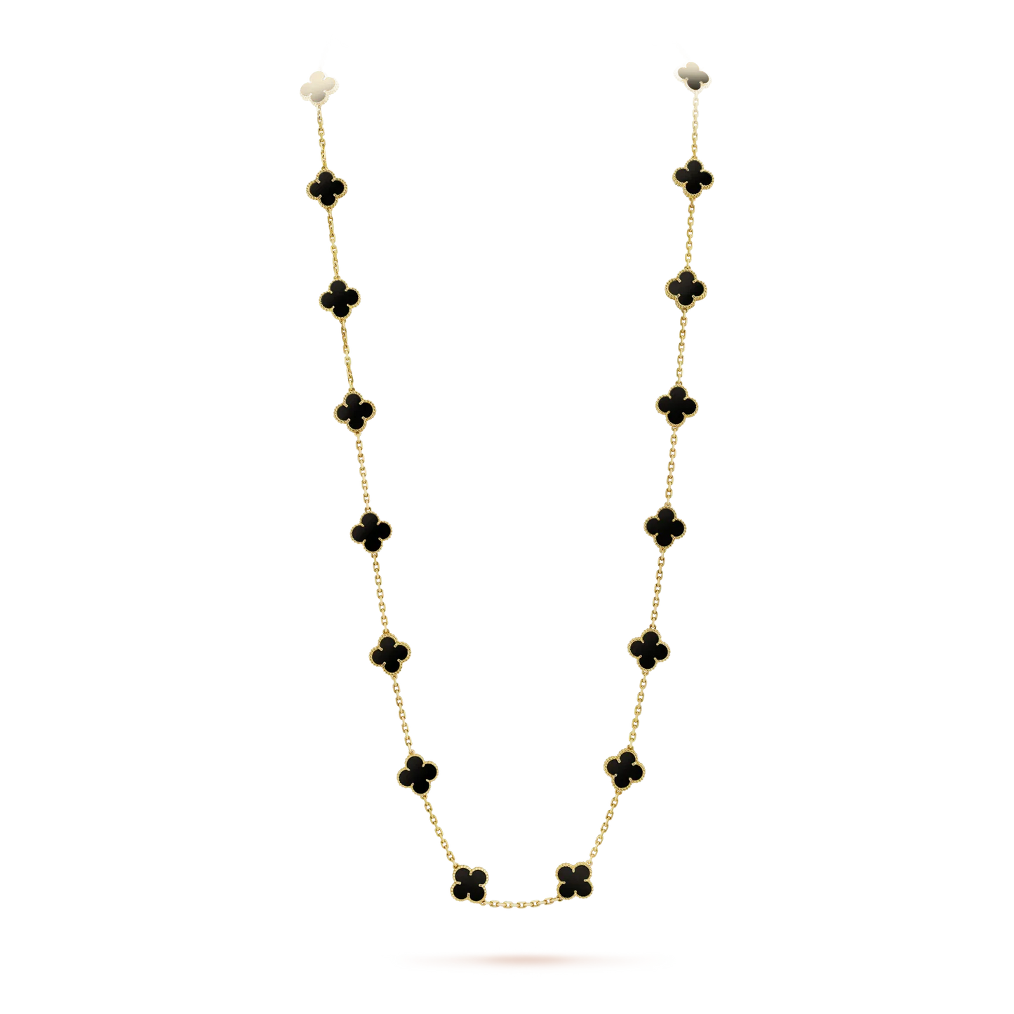 [Glitter Jewelry]CLOVER 20 MOTIFS ONYX NECKLACE