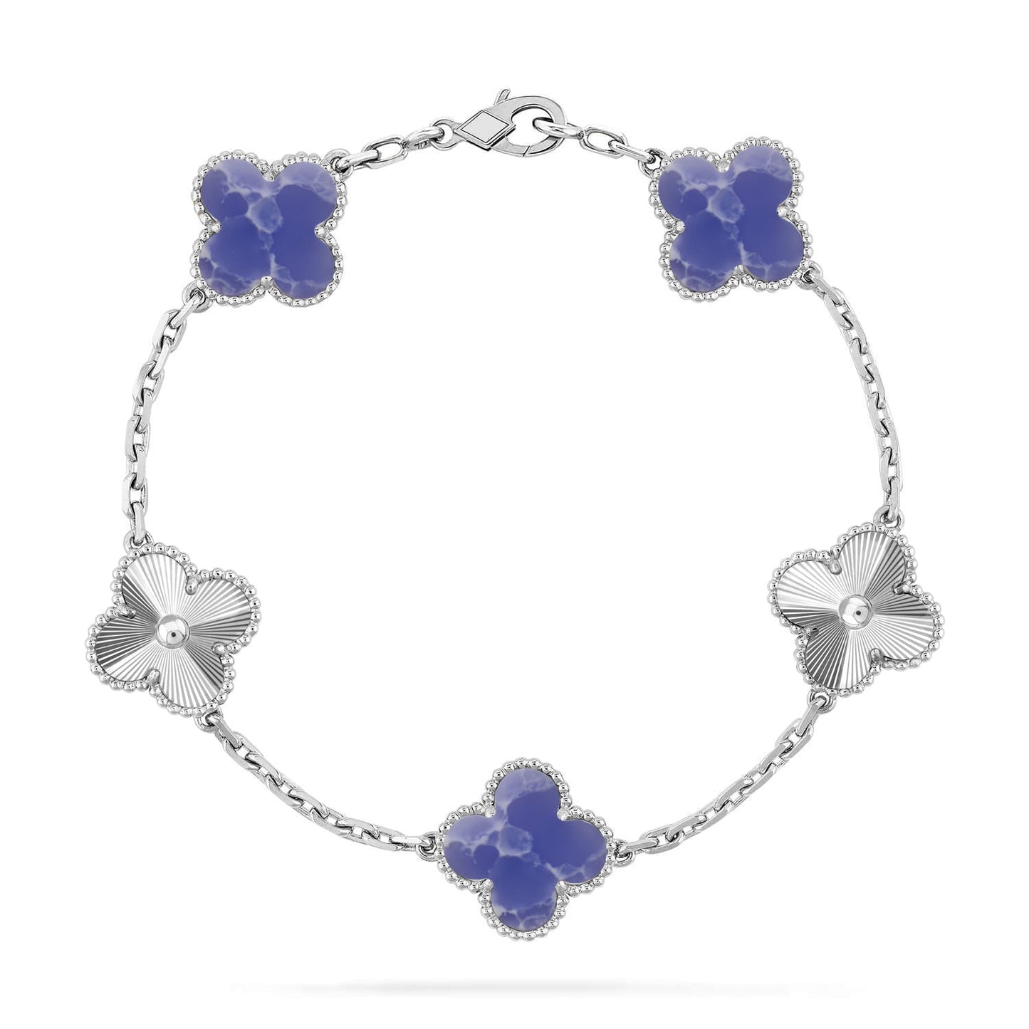 [Glitter]CLOVER 5 MOTIF BLUE VEINS BRACELET COLLECTION