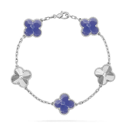 [Glitter]CLOVER 5 MOTIF BLUE VEINS BRACELET COLLECTION