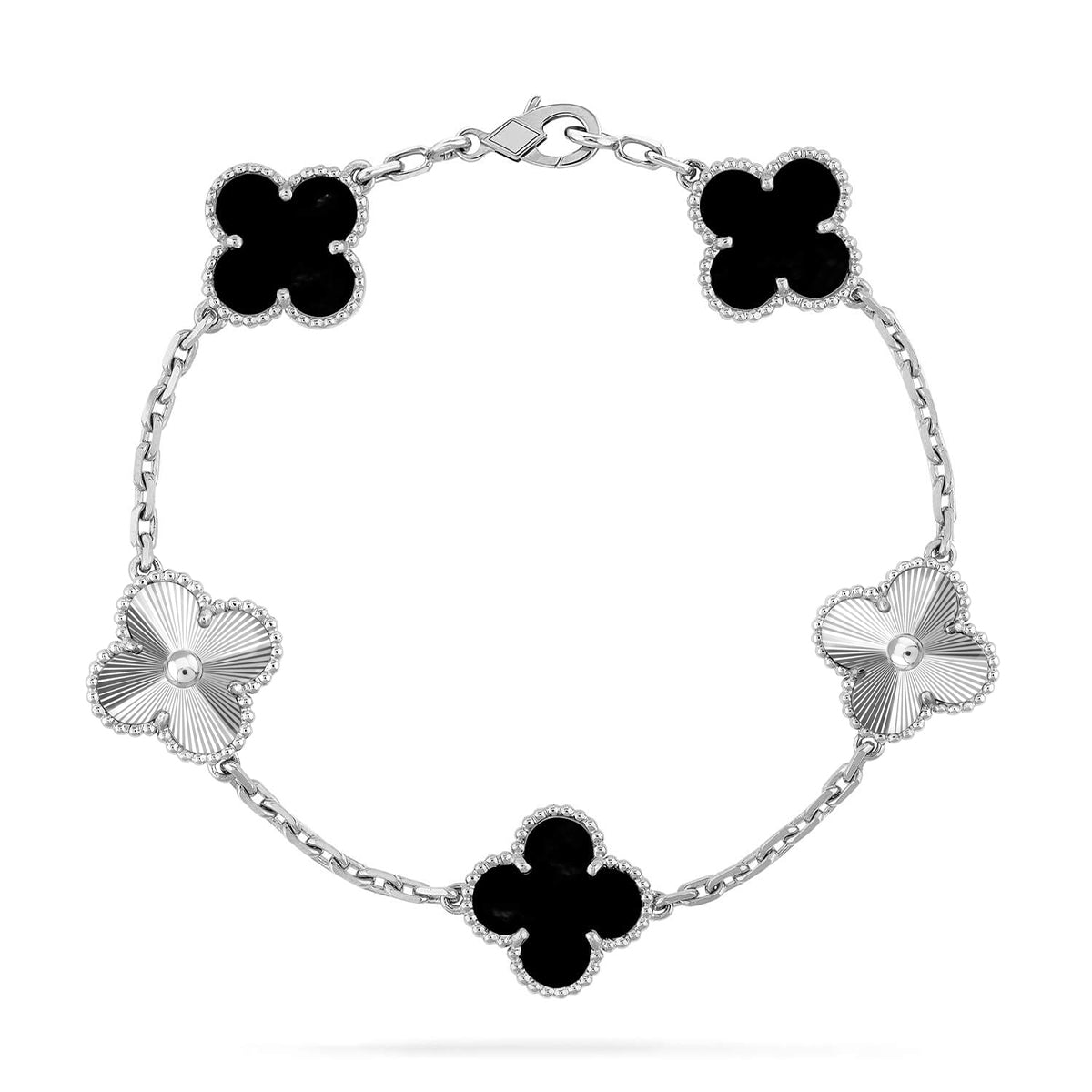 [Glitter] CLOVER 5 MOTIF ONYXS BRACELET COLLECTION