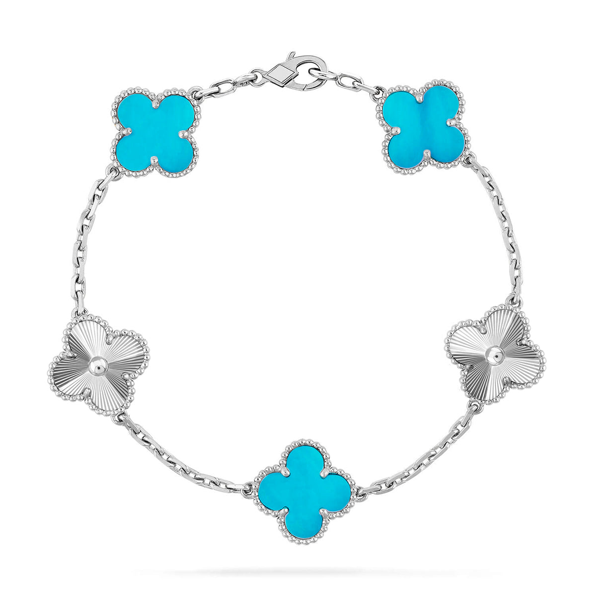 [Glitter] CLOVER 5 MOTIF TURQUOISE BRACELET COLLECTION
