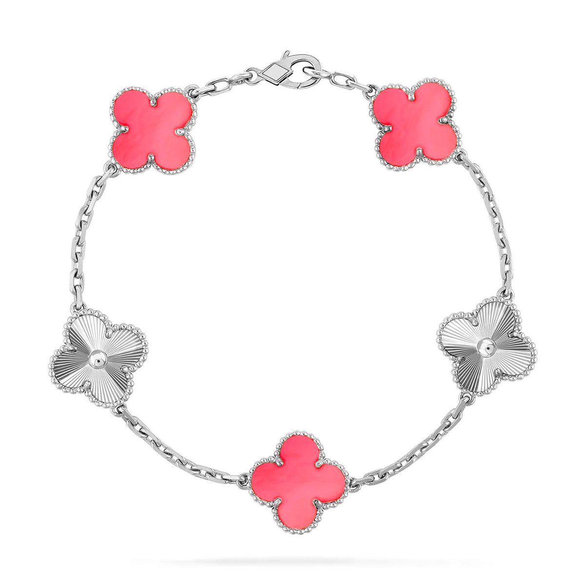 [Glitter] CLOVER 5 MOTIFS  PINK MOP BRACELET COLLECTION