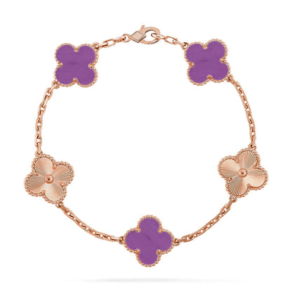 [Glitter] CLOVER 5 MOTIF VIOLET BRACELET COLLECTION