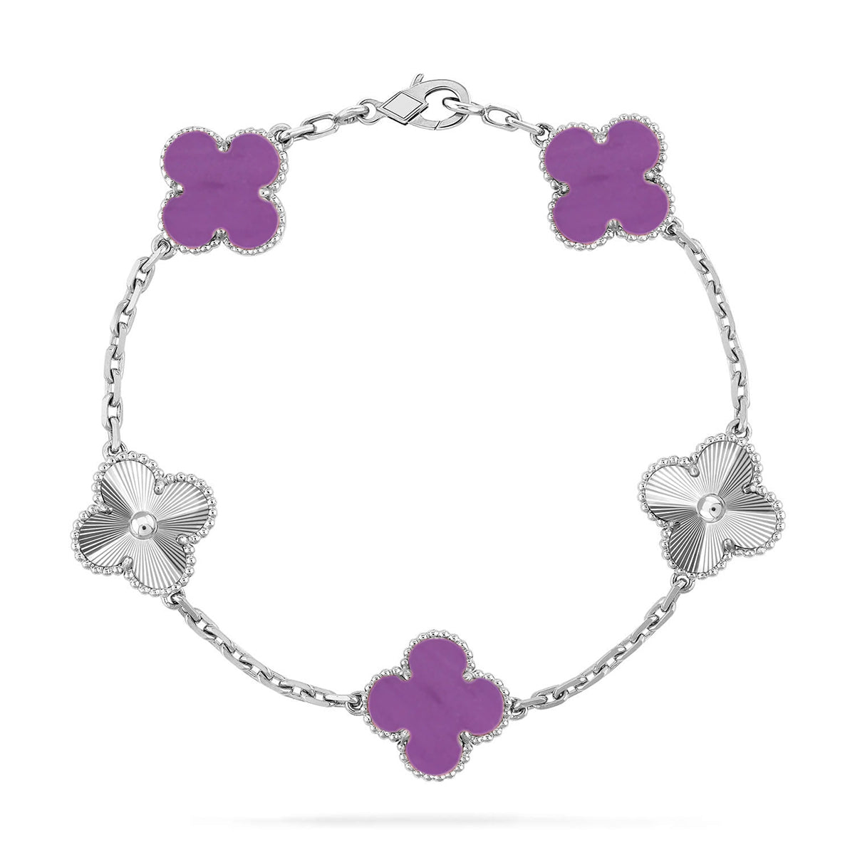 [Glitter] CLOVER 5 MOTIF VIOLET BRACELET COLLECTION