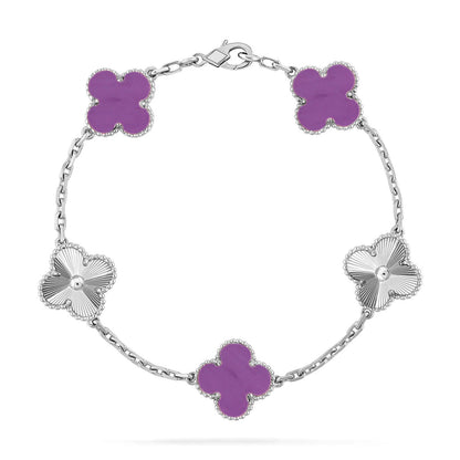 [Glitter] CLOVER 5 MOTIF VIOLET BRACELET COLLECTION
