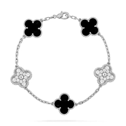 [Glitter] CLOVER 5 MOTIF ONYXS BRACELET COLLECTION