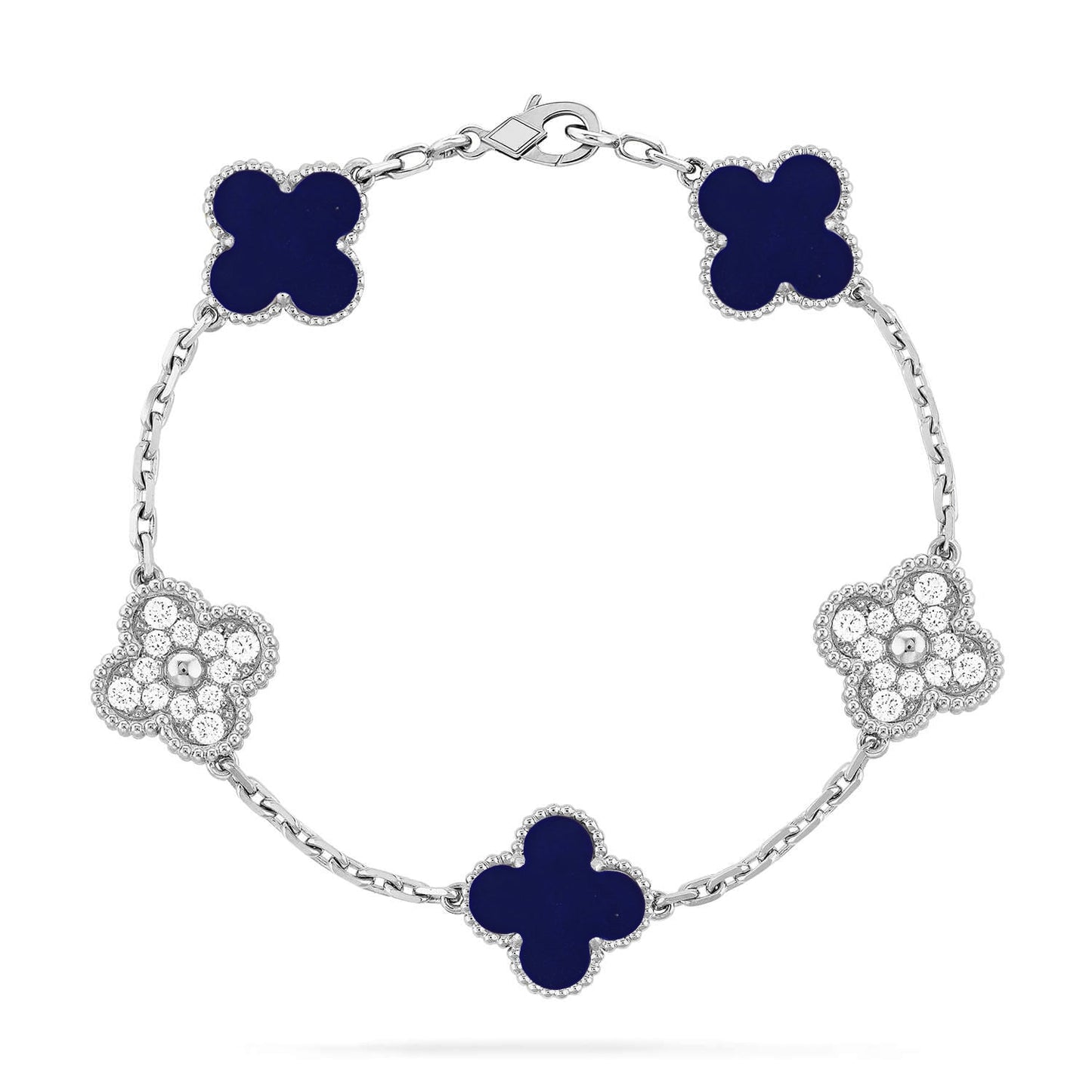 [Glitter]CLOVER 5 MOTIF LAPIS LAZULI BRACELET COLLECTION