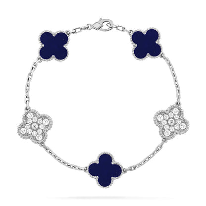 [Glitter]CLOVER 5 MOTIF LAPIS LAZULI BRACELET COLLECTION