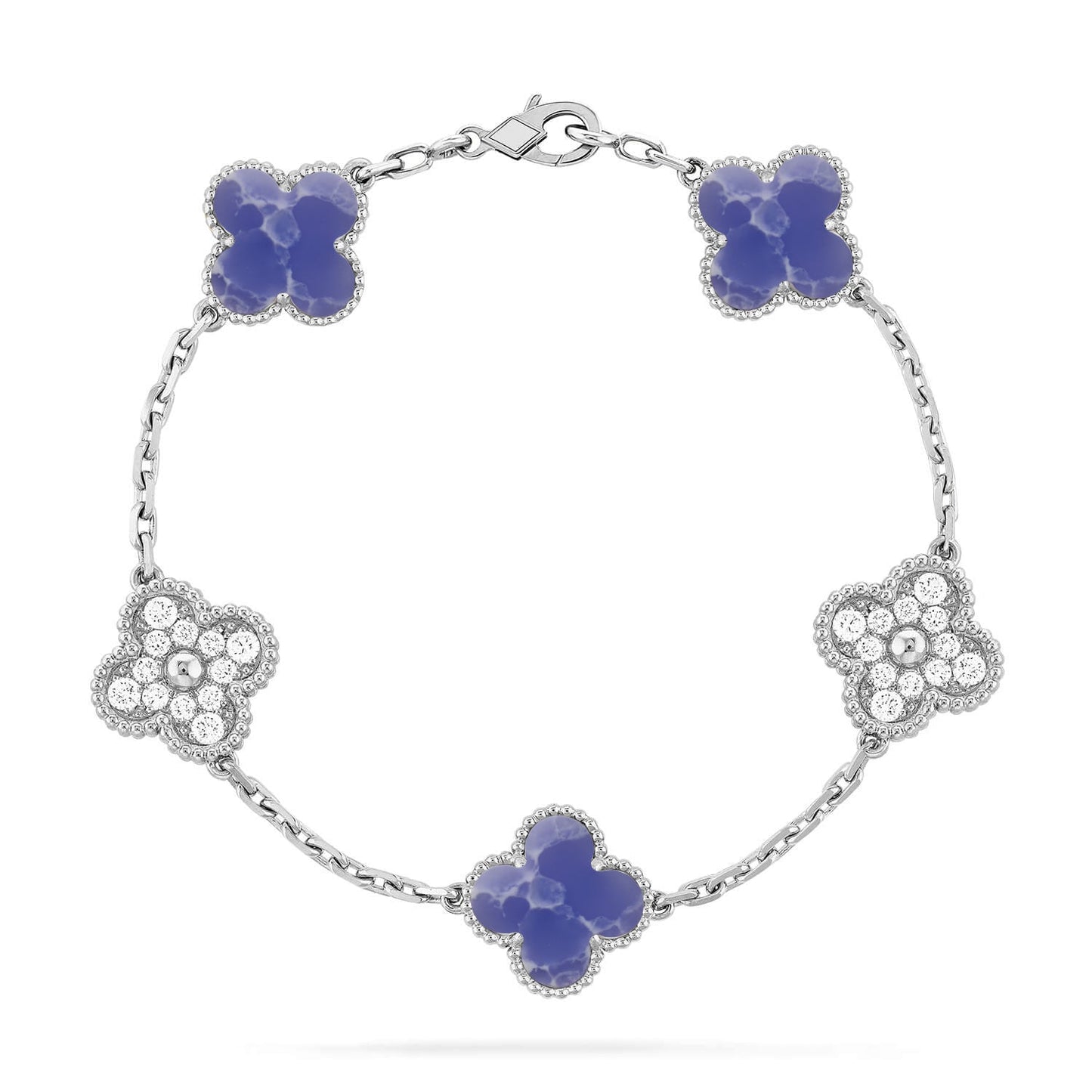 [Glitter]CLOVER 5 MOTIF BLUE VEINS BRACELET COLLECTION