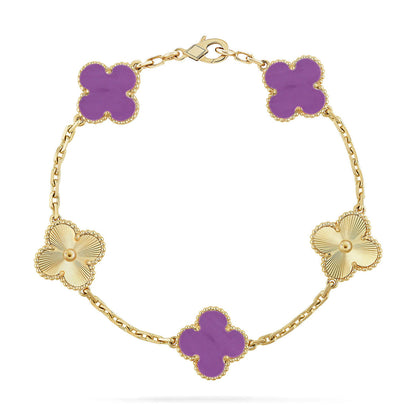 [Glitter] CLOVER 5 MOTIF VIOLET BRACELET COLLECTION