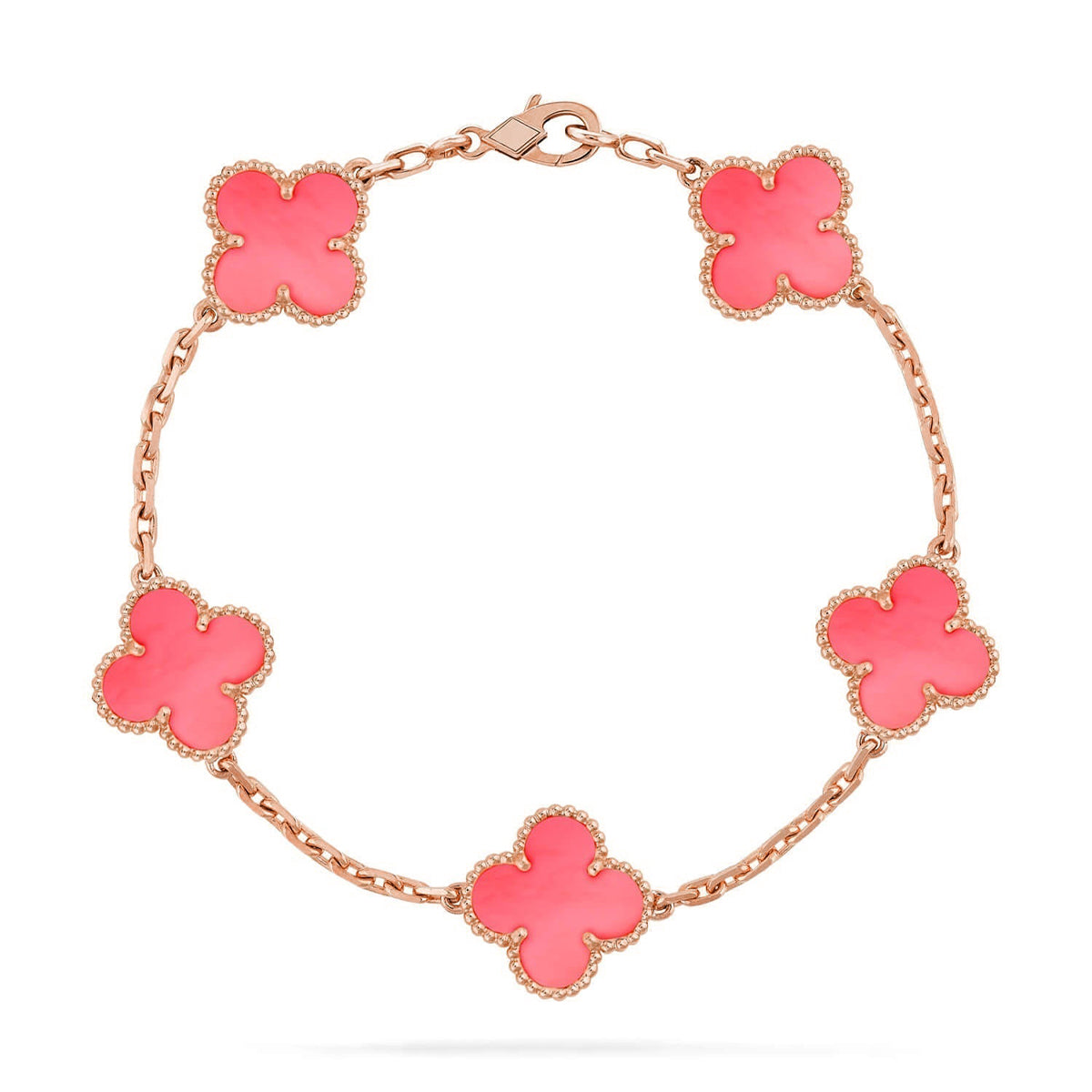 [Glitter] CLOVER 5 MOTIFS  PINK MOP BRACELET COLLECTION