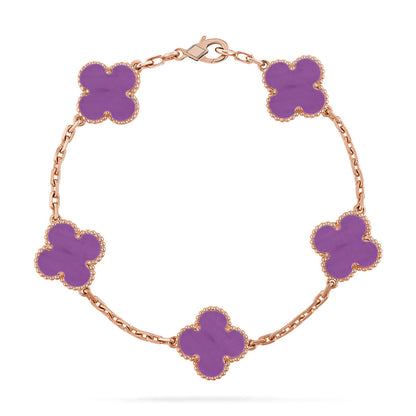 [Glitter] CLOVER 5 MOTIF VIOLET BRACELET COLLECTION