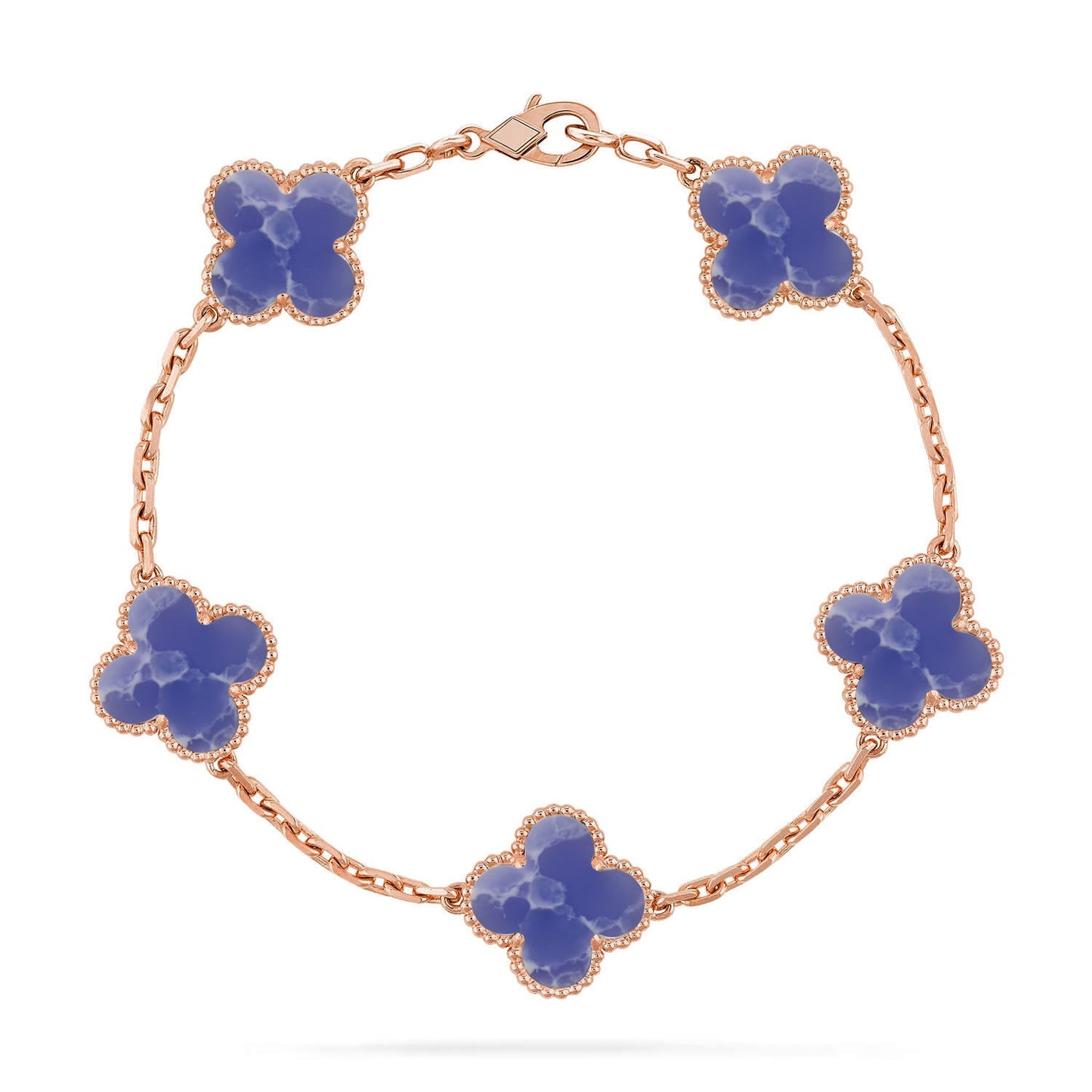 [Glitter]CLOVER 5 MOTIF BLUE VEINS BRACELET COLLECTION