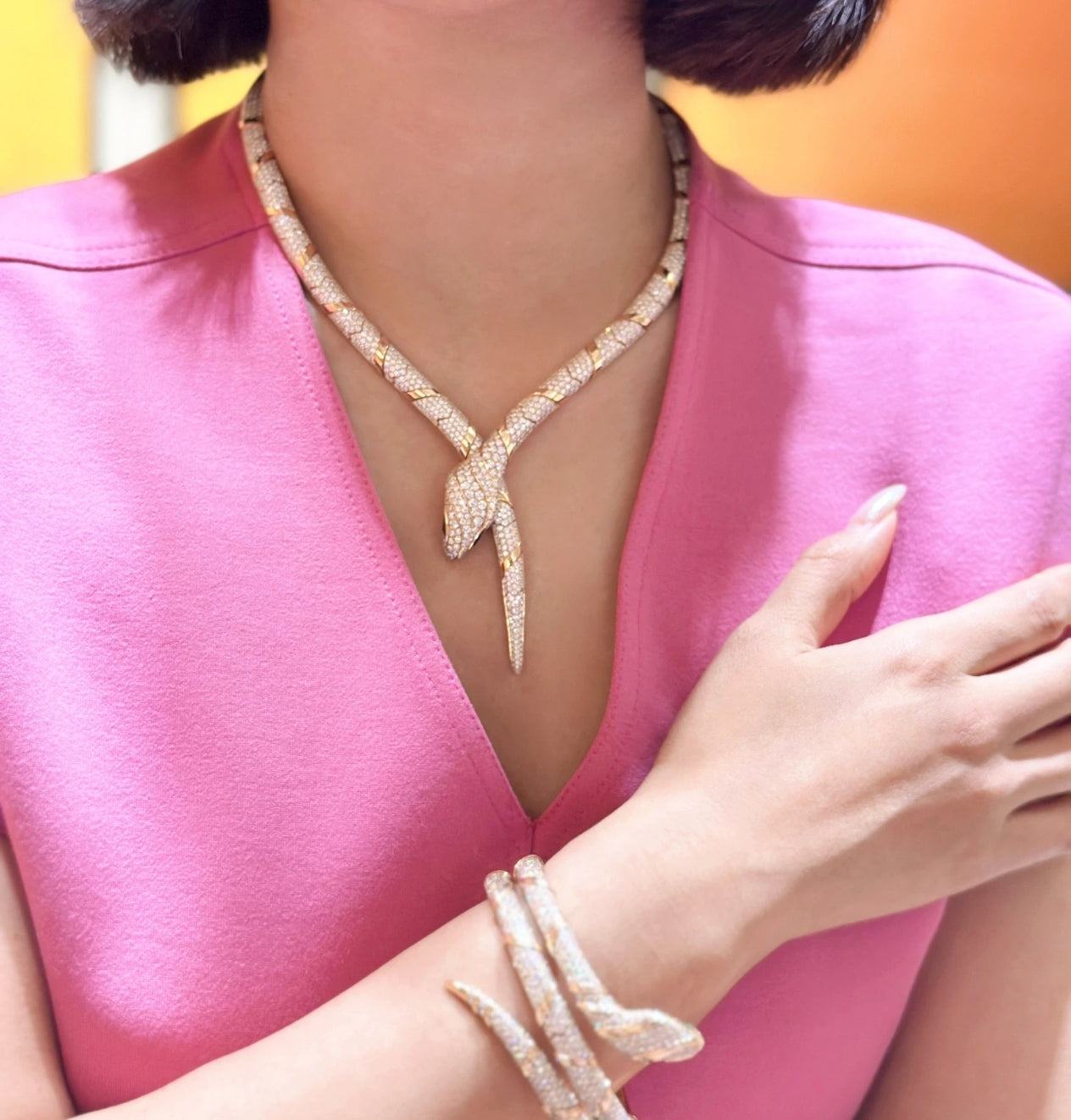 [GlitterR11  ]HAUTE COUTURE GOLD SERPENTI NECKLACE