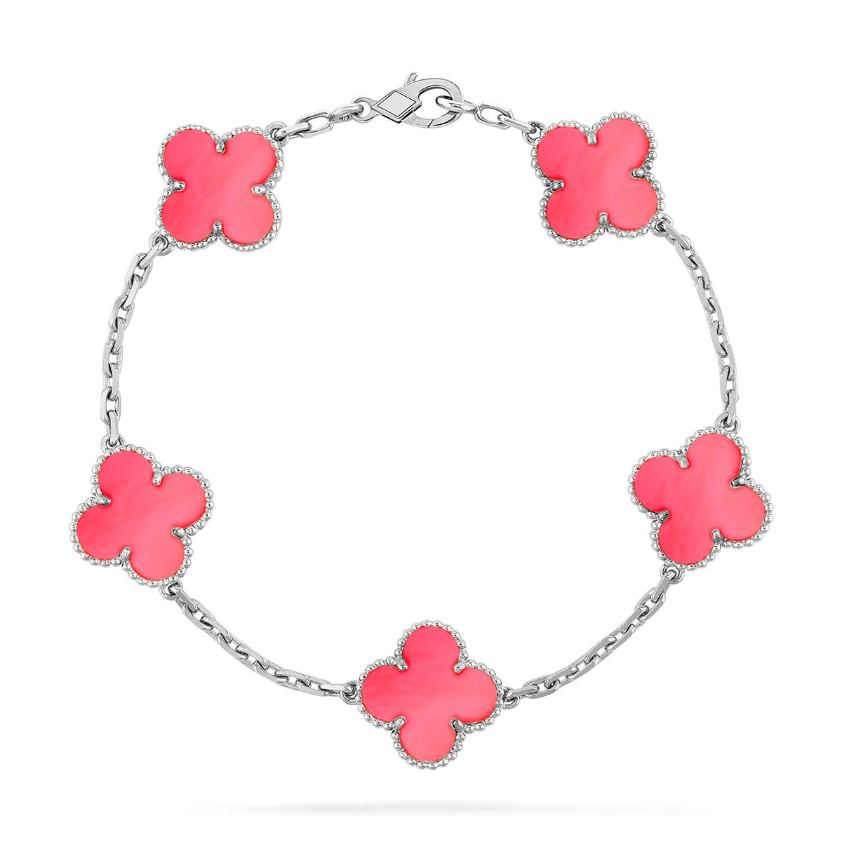 [Glitter] CLOVER 5 MOTIFS  PINK MOP BRACELET COLLECTION
