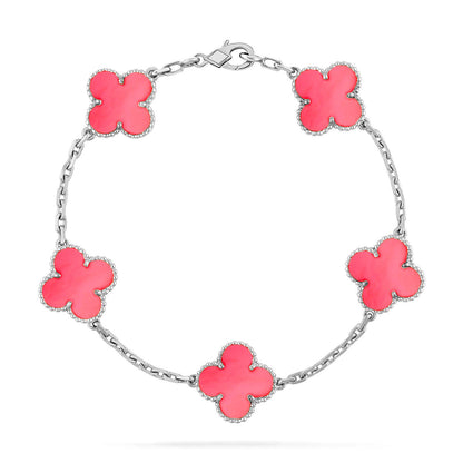 [Glitter] CLOVER 5 MOTIFS  PINK MOP BRACELET COLLECTION