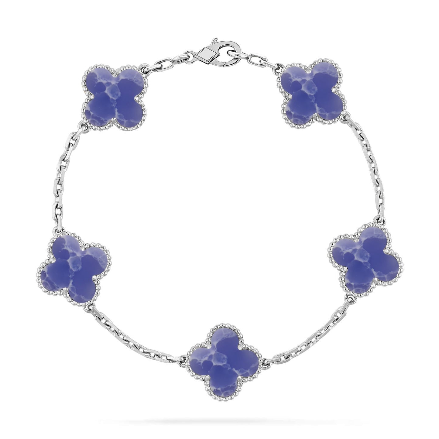 [Glitter]CLOVER 5 MOTIF BLUE VEINS BRACELET COLLECTION
