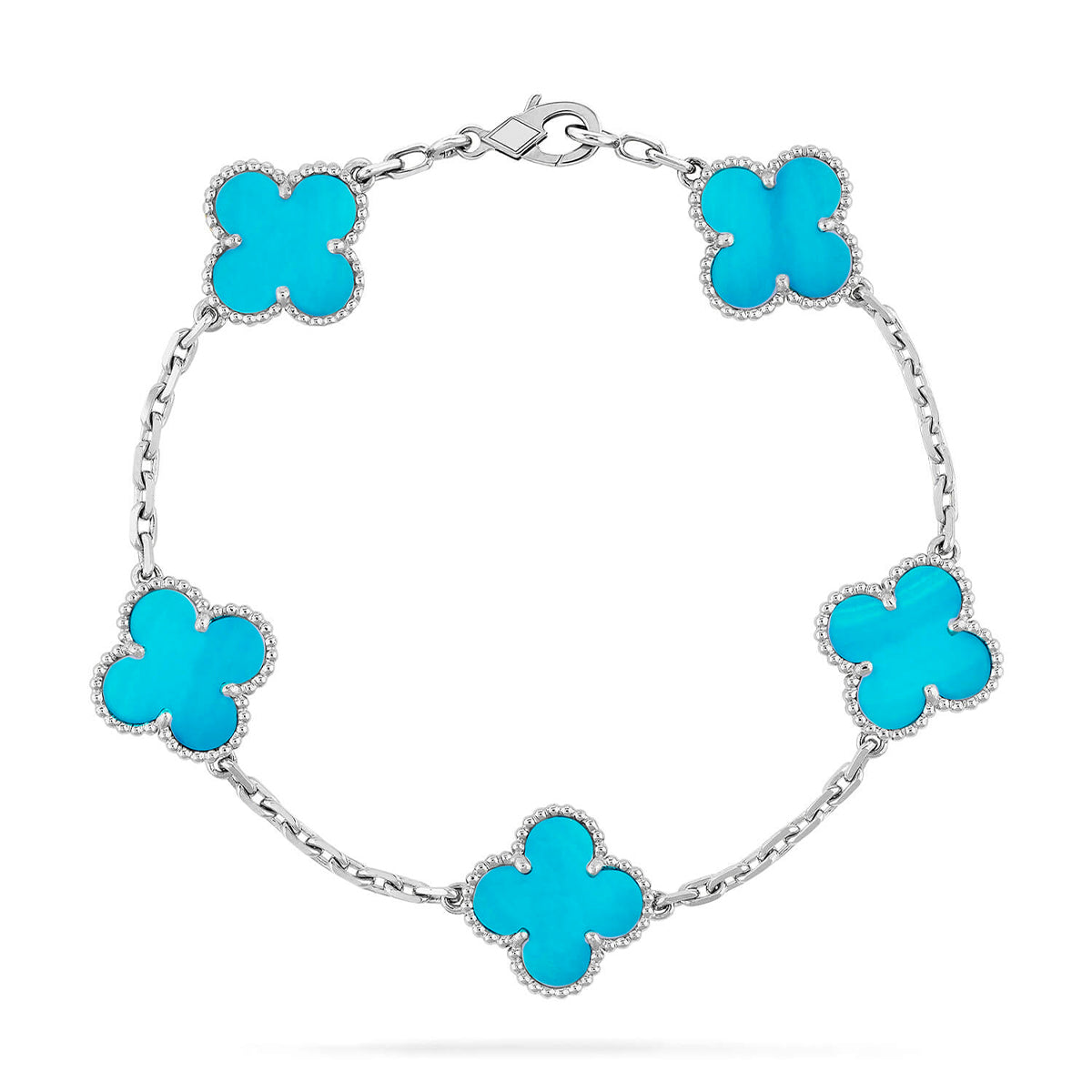 [Glitter] CLOVER 5 MOTIF TURQUOISE BRACELET COLLECTION