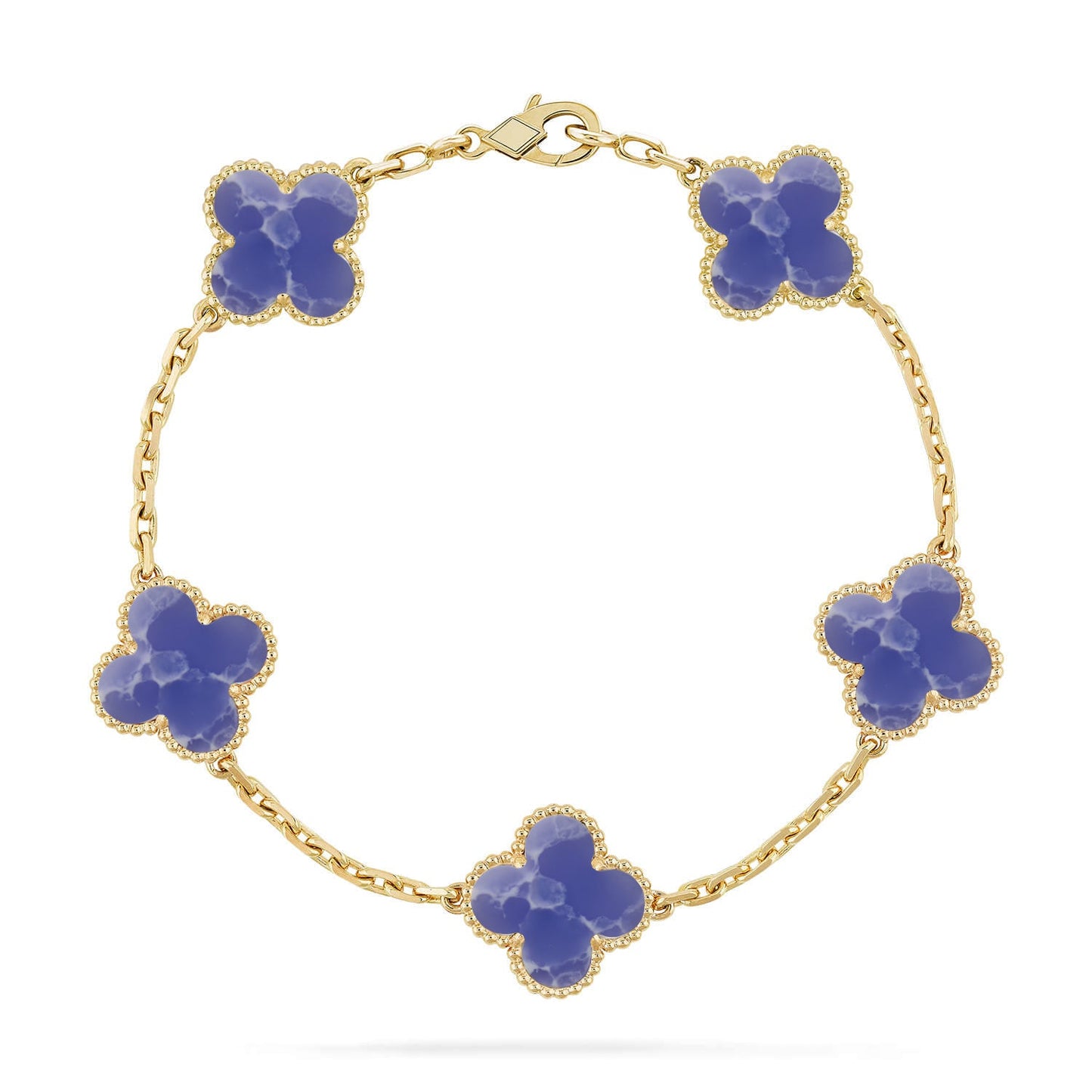 [Glitter]CLOVER 5 MOTIF BLUE VEINS BRACELET COLLECTION