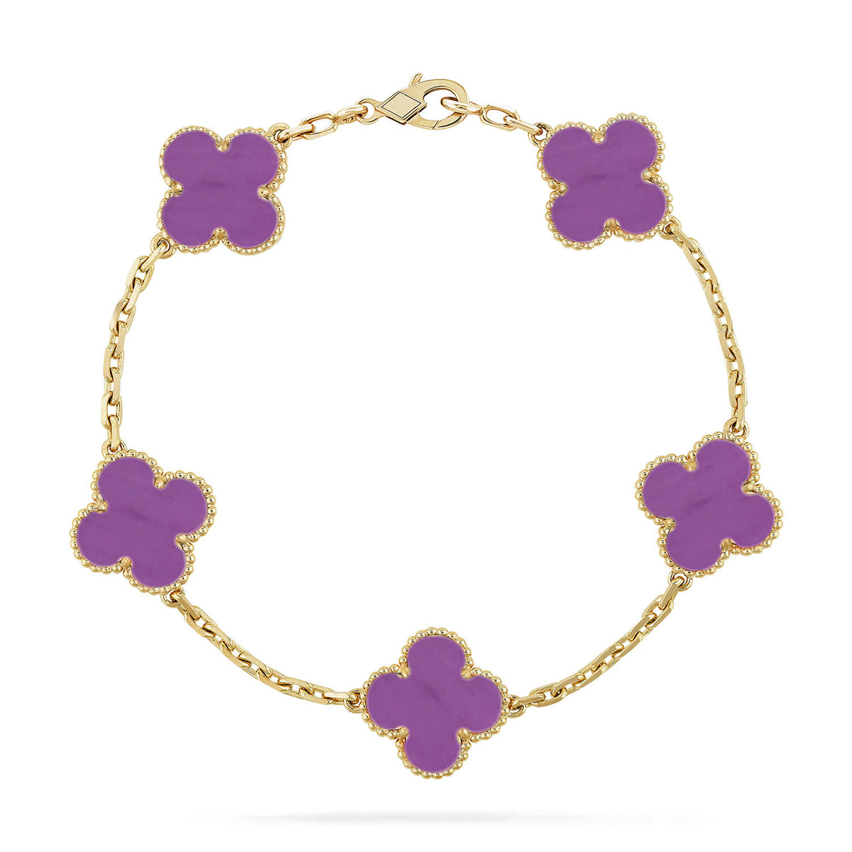 [Glitter] CLOVER 5 MOTIF VIOLET BRACELET COLLECTION