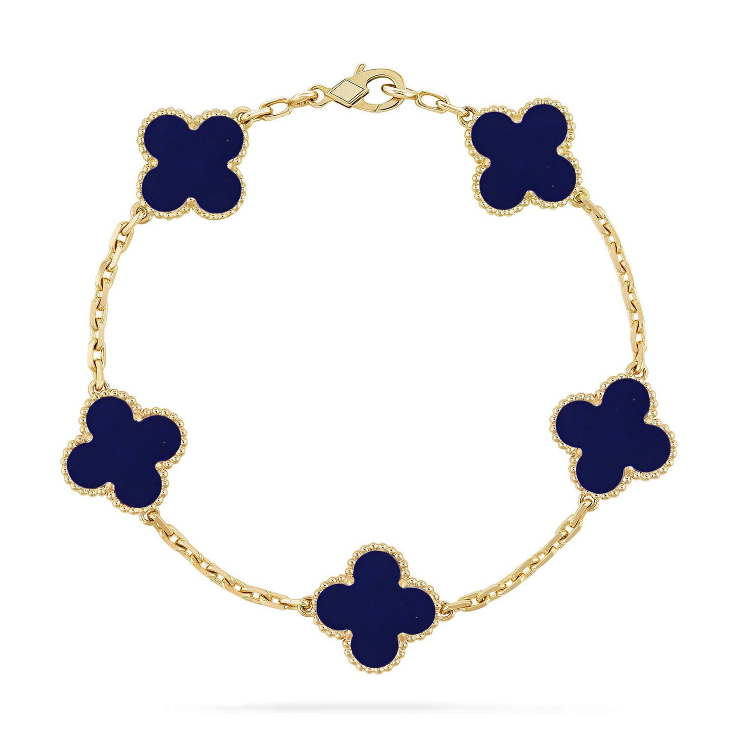 [Glitter]CLOVER 5 MOTIF LAPIS LAZULI BRACELET COLLECTION