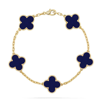 [Glitter]CLOVER 5 MOTIF LAPIS LAZULI BRACELET COLLECTION