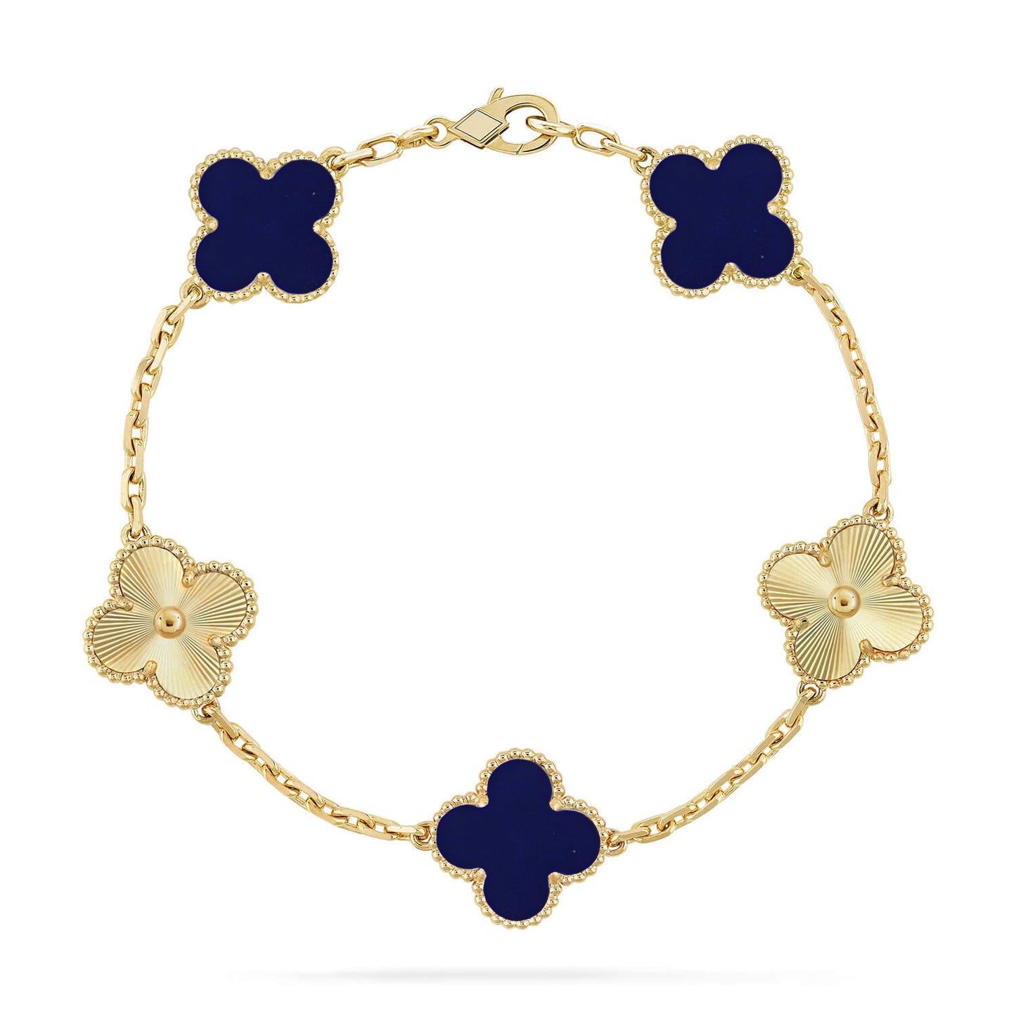 [Glitter]CLOVER 5 MOTIF LAPIS LAZULI BRACELET COLLECTION