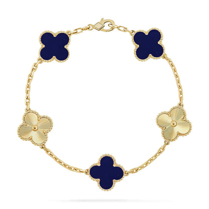 [Glitter]CLOVER 5 MOTIF LAPIS LAZULI BRACELET COLLECTION
