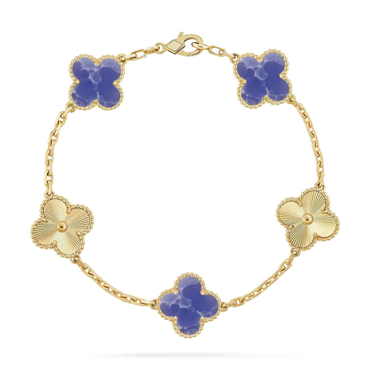 [Glitter]CLOVER 5 MOTIF BLUE VEINS BRACELET COLLECTION