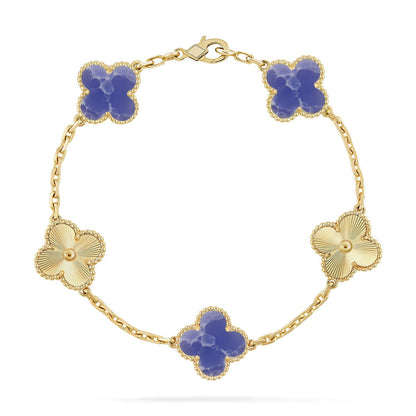 [Glitter]CLOVER 5 MOTIF BLUE VEINS BRACELET COLLECTION