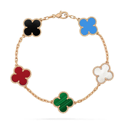 [Glitter]CLOVER 5 MOTIFS MULTICOLOR BRACELET