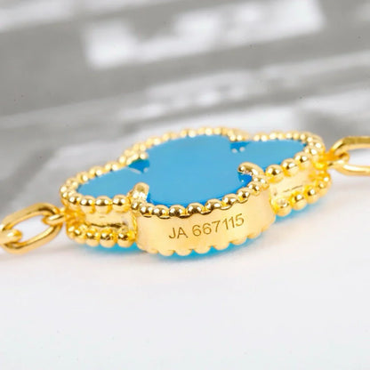 [Glitter] CLOVER 5 MOTIF TURQUOISE BRACELET COLLECTION