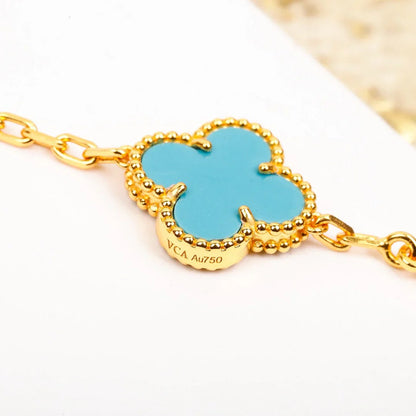 [Glitter] CLOVER 5 MOTIF TURQUOISE BRACELET COLLECTION