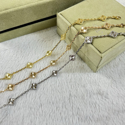 [Glitter]CLOVER 6 MOTIF DIAMOND BRACELET