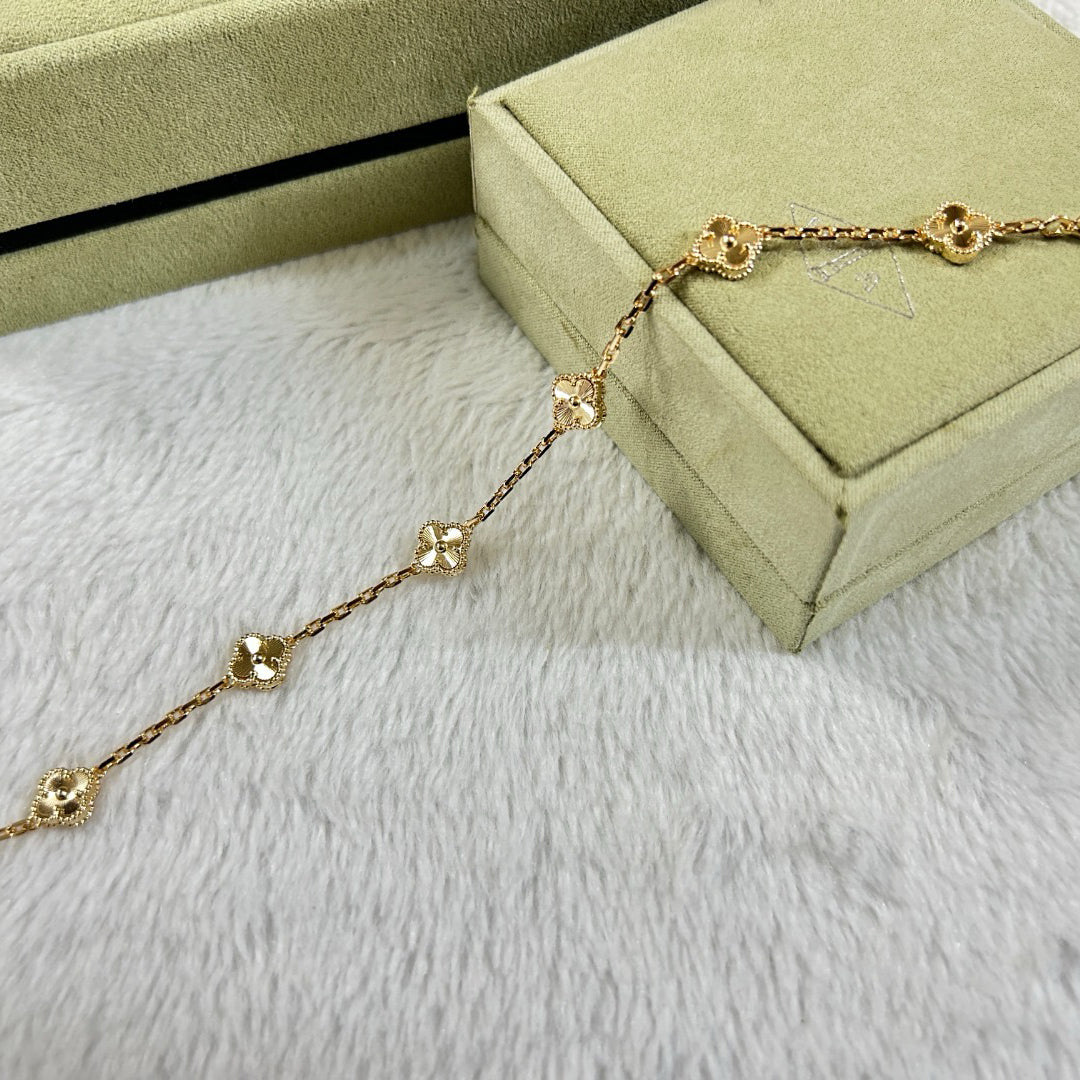 [Glitter]CLOVER 6 MOTIF DIAMOND BRACELET