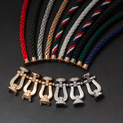 [Glitter Jewelry]FORCE LARGE HORSESHOE HALF DIAMOND BRACELET ROSE GOLD