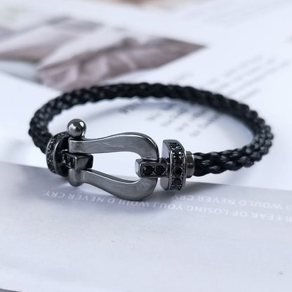 [Glitter Jewelry]FORCE LARGE SERIES HORSESHOE BLACK SAMURAI BRACELET