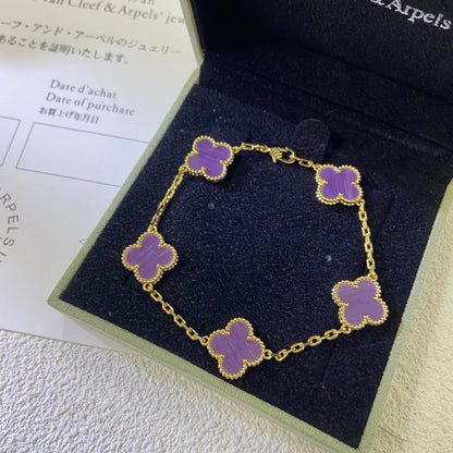 [Glitter] CLOVER 5 MOTIF VIOLET BRACELET COLLECTION