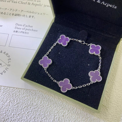 [Glitter] CLOVER 5 MOTIF VIOLET BRACELET COLLECTION