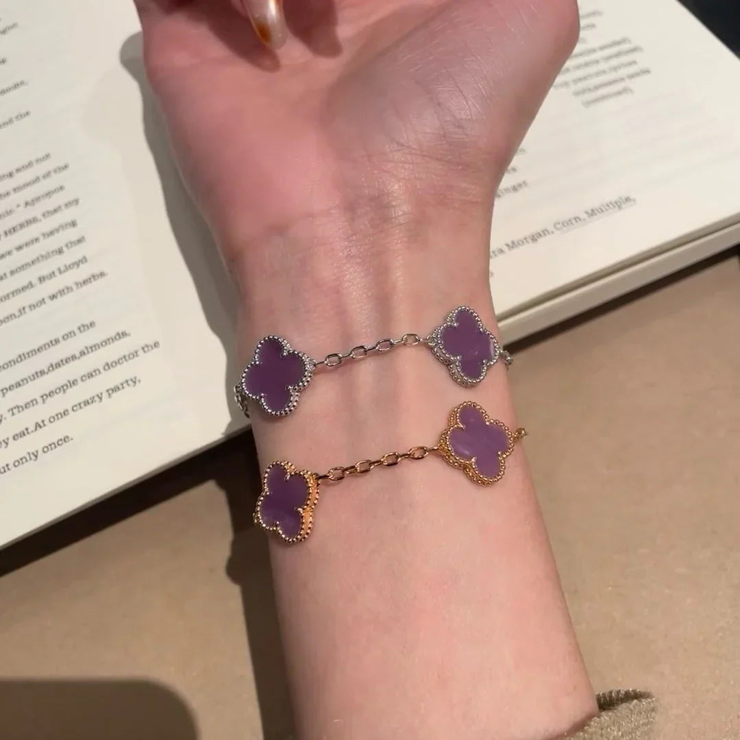 [Glitter] CLOVER 5 MOTIF VIOLET BRACELET COLLECTION