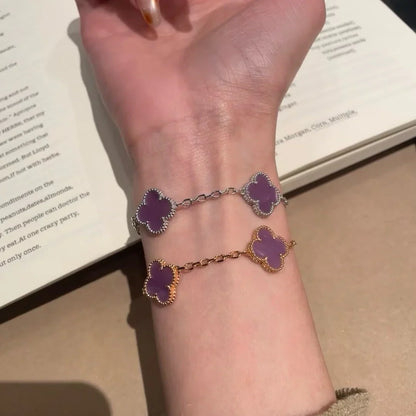 [Glitter] CLOVER 5 MOTIF VIOLET BRACELET COLLECTION