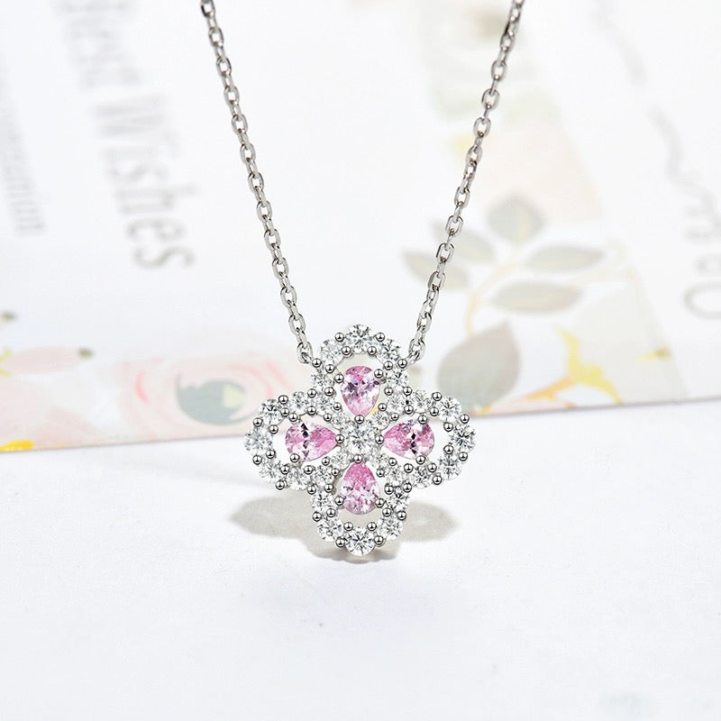 [Glitter Jewelry]LOOP NECKLACE FULL MOTIF DIAMOND 16MM MULTIPLE COLORS