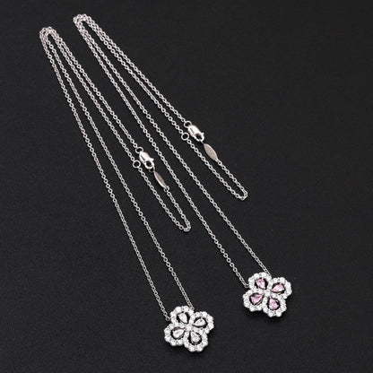 [Glitter Jewelry]LOOP NECKLACE FULL MOTIF DIAMOND 16MM MULTIPLE COLORS