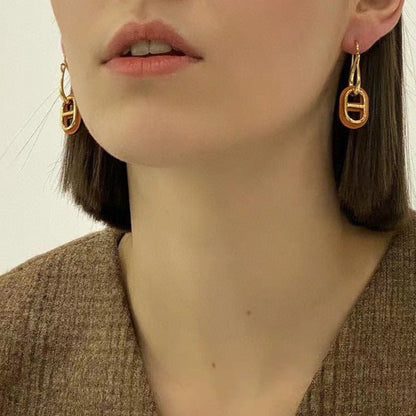 [Glitter Jewelry]HM O'MAILLON GOLD EARRINGS